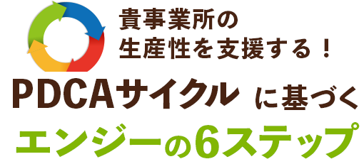 貴事業所の生産性を支援する！PDCAサイクルに基づくエンジーの６ステップ